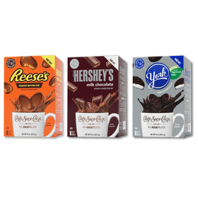 Candy Shop Cocoa Mix Variety Pack packaging shows all flavors for convenient selection.