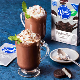 Candy Shop York Peppermint Pattie Cocoa Mix gluten free label visible.