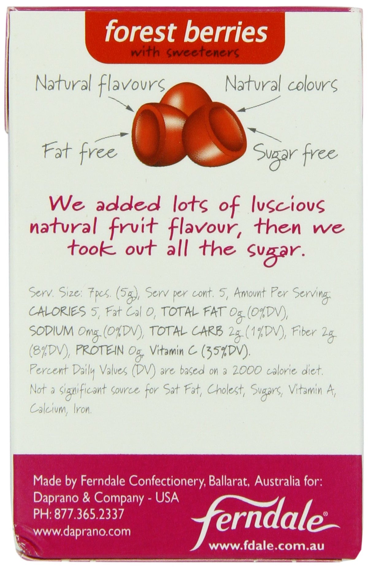 Candy Store Jols Forest Berry pastilles close-up showing natural color and berry flavor