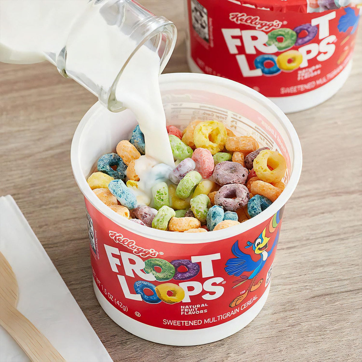 Candy Variety Pack Frosted Flakes cereal cups offer crisp morning crunch