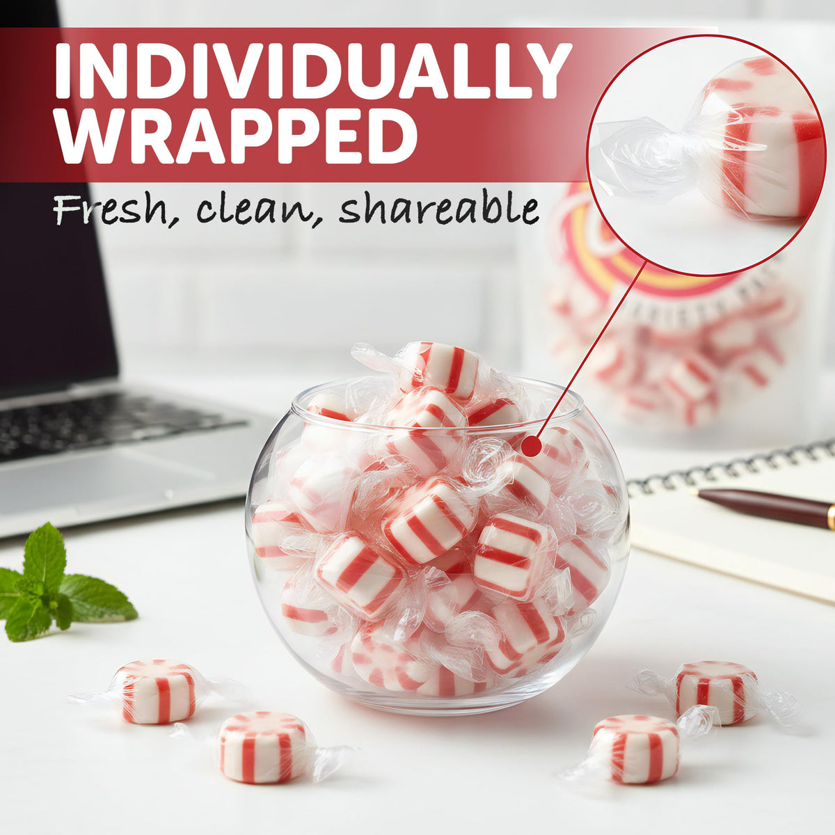 Candy Variety Pack individually wrapped mints for office or events.