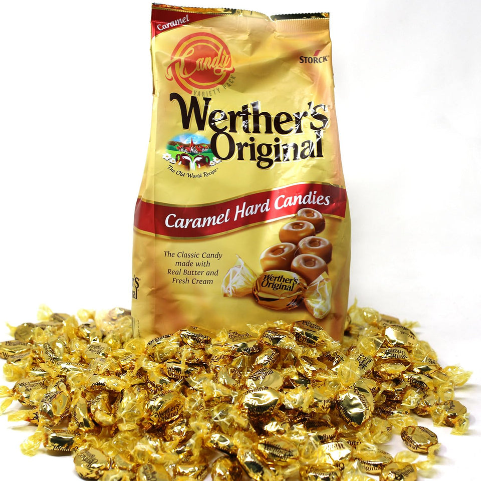 Candy Variety Pack Original Caramel 2lb bulk front display shows rich caramel flavor.