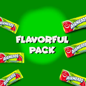 Holding CandyKrave Airheads Watermelon mini bars emphasizes portable, on-the-go snacking.