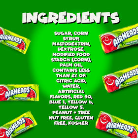 Desk-side display of Airheads Watermelon mini bars offers quick mood-boosting snacking.
