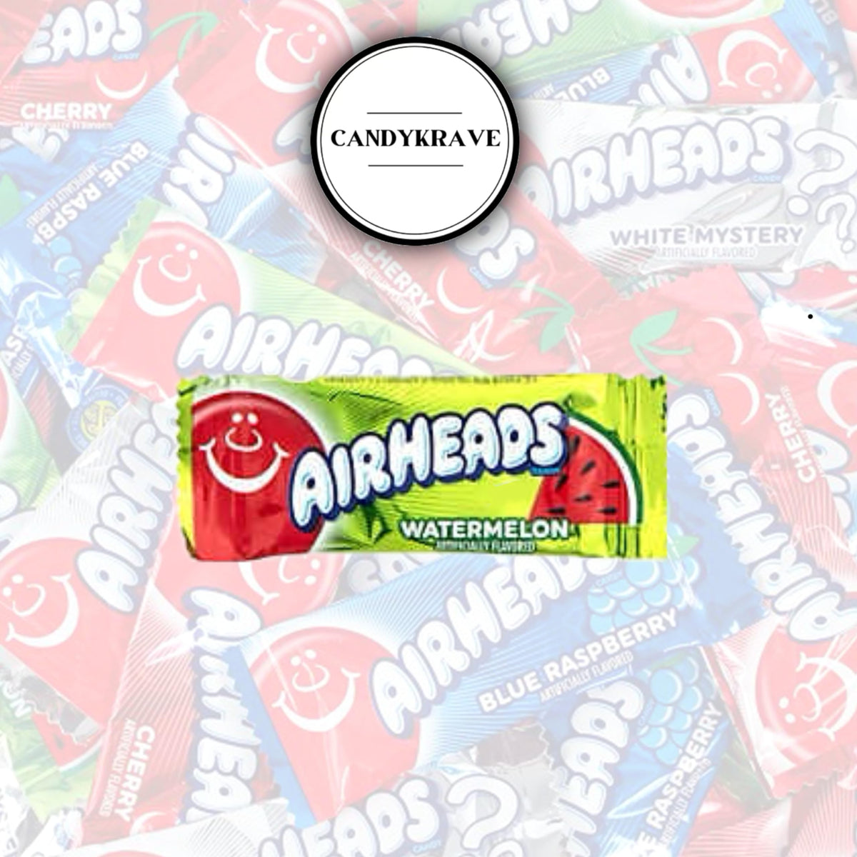 Party favor idea with Airheads Watermelon mini bars for birthdays and gatherings.