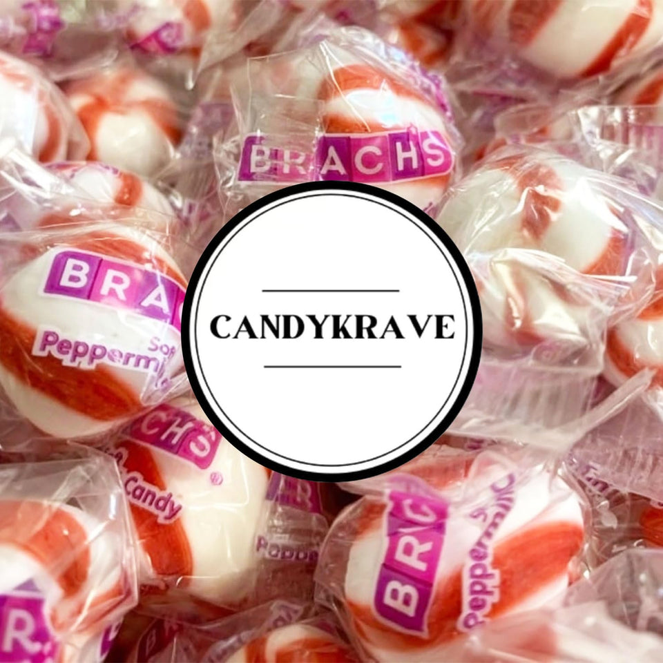 CandyKrave Bracs soft peppermint candy close-up of chewy texture for sharing