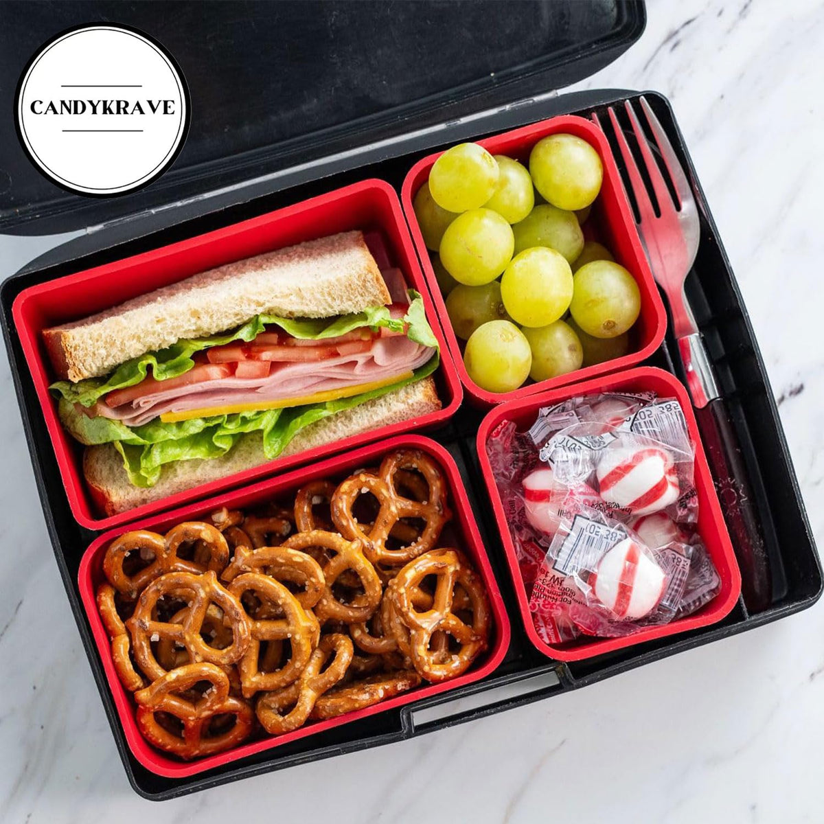 CandyKrave Bracs lunchbox snack peppermint candy easy to tuck into bags