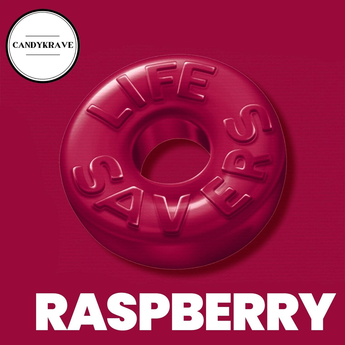 CandyKrave LifeSavers Raspberry ring bulk bag ready for events