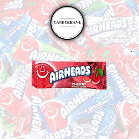 CandyKrave AirHeads Mini Bars cherry size compact fits lunchboxes.