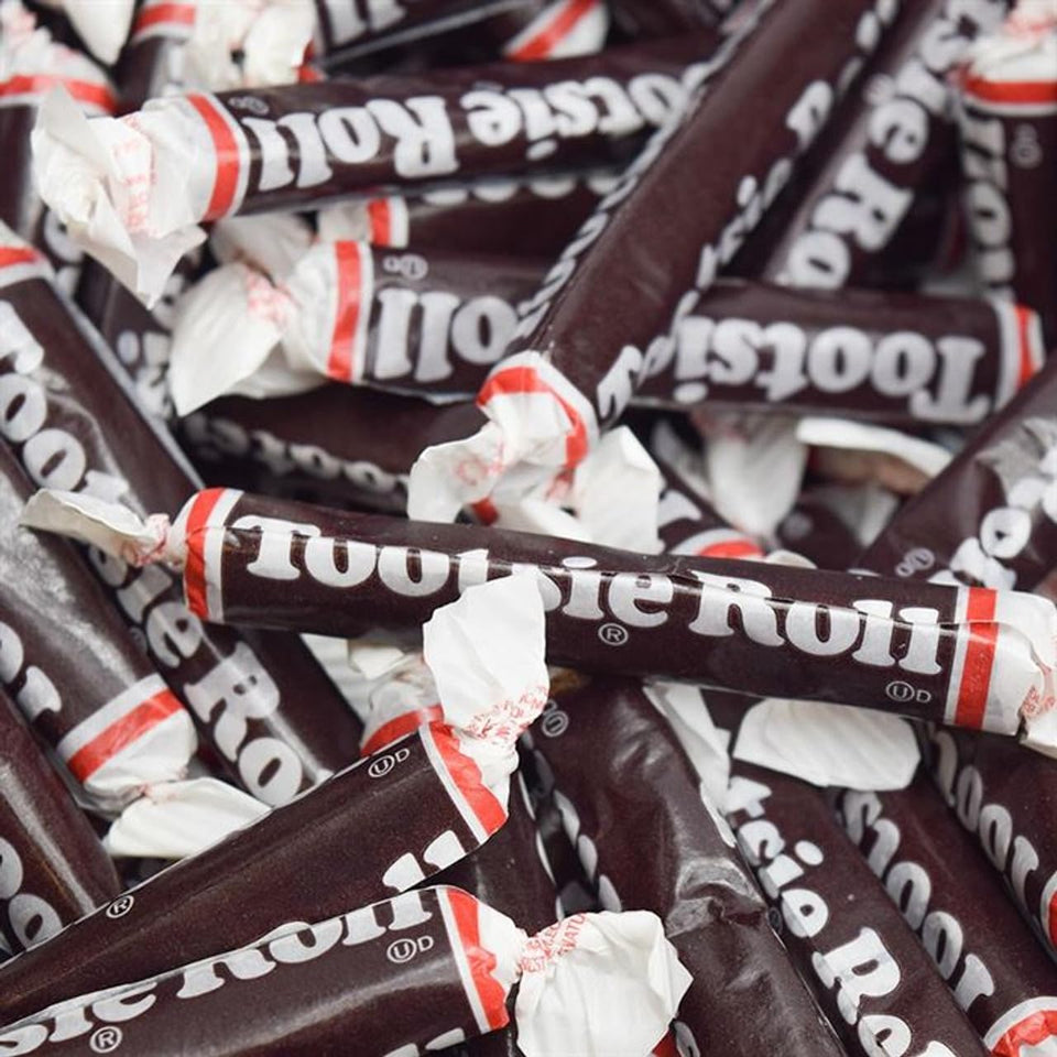 Candylicious Chocolate Taffy Rolls bulk package front view for easy sharing.