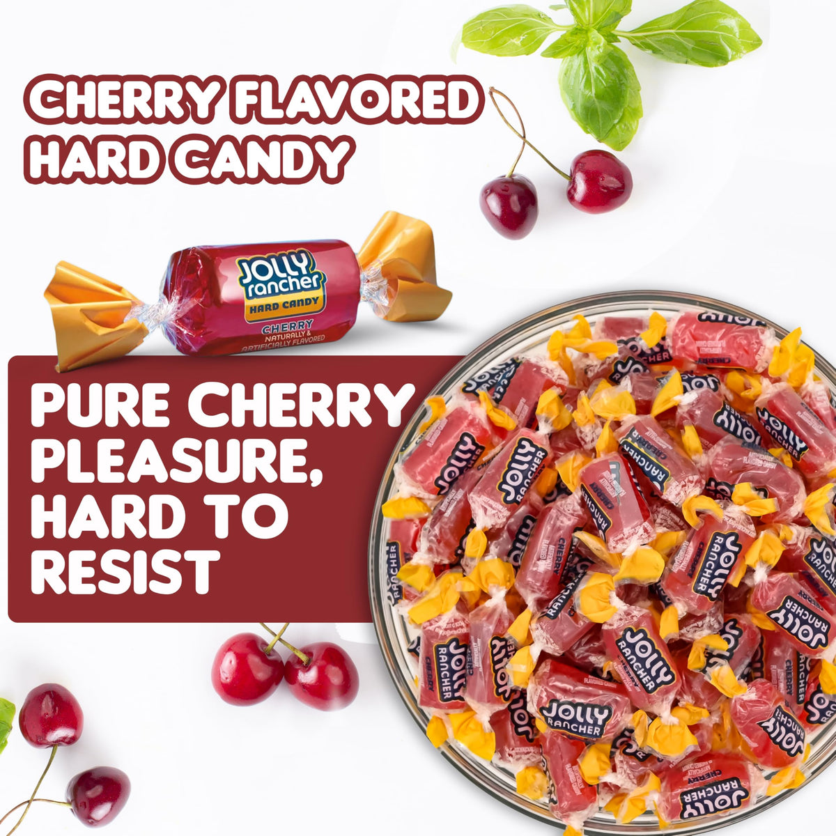 Candylish Cherry Jolly Ranchers individually wrapped for freshness—great for party favors.