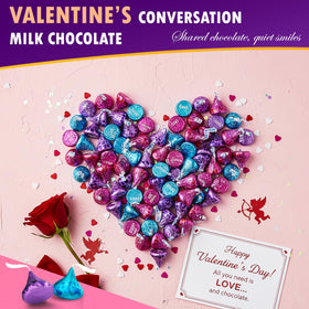 Candylish Conversation milk chocolate heart closeup showing creamy texture.