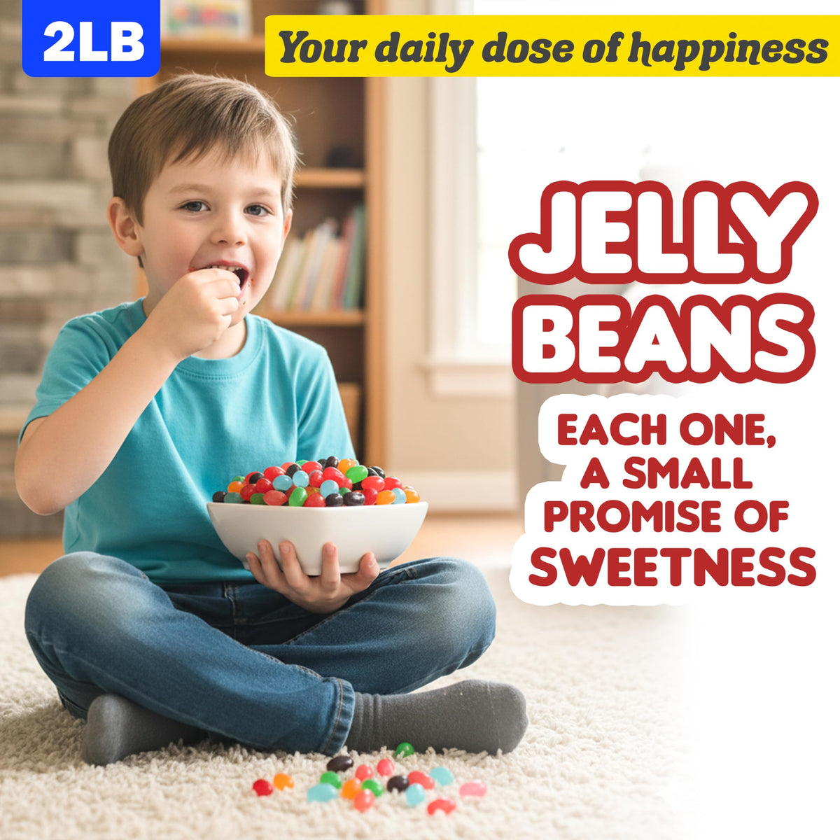 Candylish jelly beans ready to snack anytime at home or on the go.