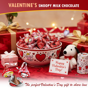 Classroom treat bag using Candylish Snoopy Valentine chocolate.