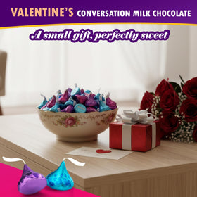 Candylish Valentine display with colorful chocolates for celebrations.