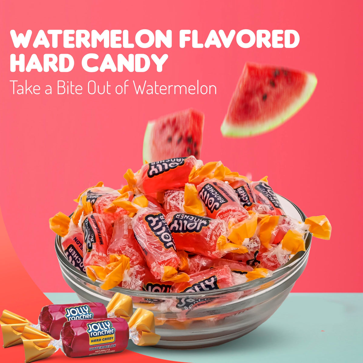 Candylish Watermelon Jolly Ranchers in a candy buffet setup