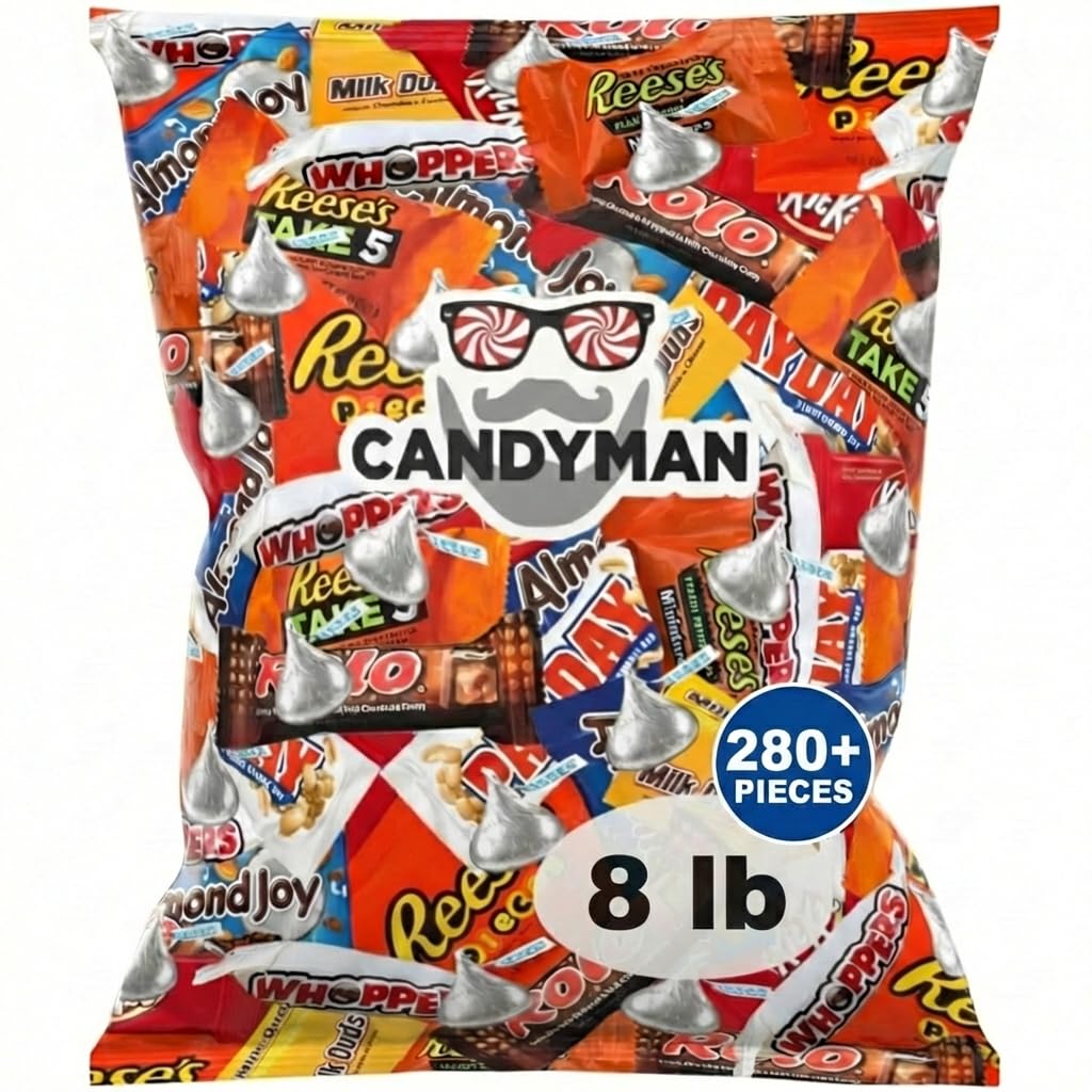CANDYMAN 8 lb assorted chocolates bulk pack for sharing at parties