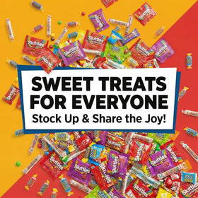 CANDYMAN birthday goodie bags featuring individually wrapped treats for guests