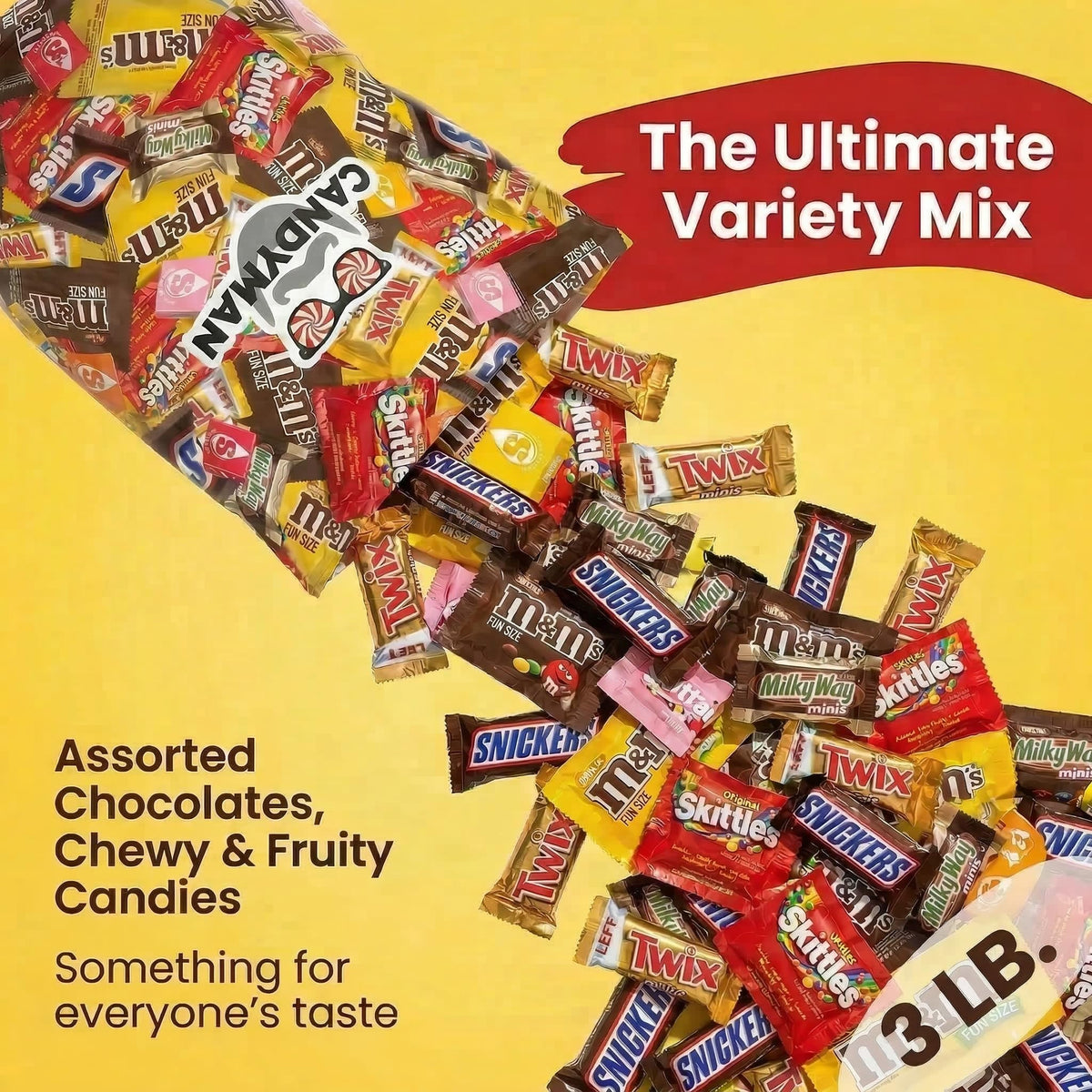 CANDYMAN candy bowl display as a colorful centerpiece for breakrooms and parties.