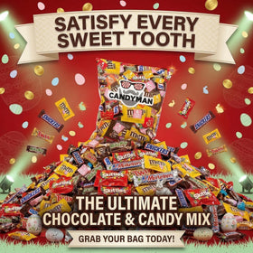 CANDYMAN chocolate and fruity treats offering versatile options for offices, classrooms, and events.