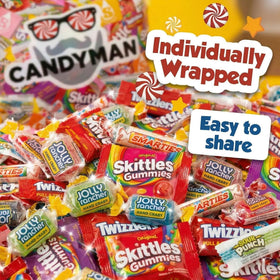 Candyman colorful candy buffet display for festive candy stations.