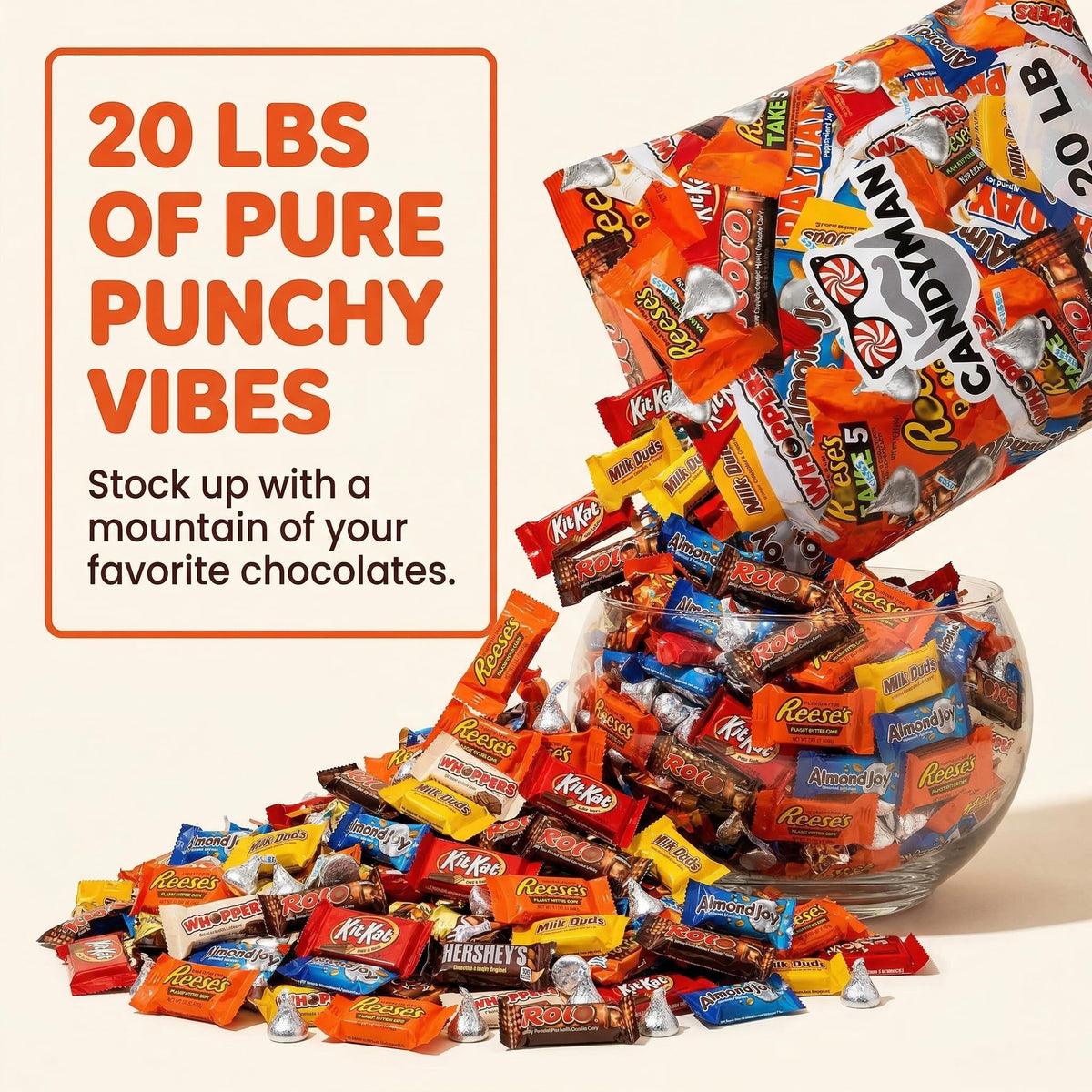 Candyman everyday snacking chocolate variety in a bulk bag.