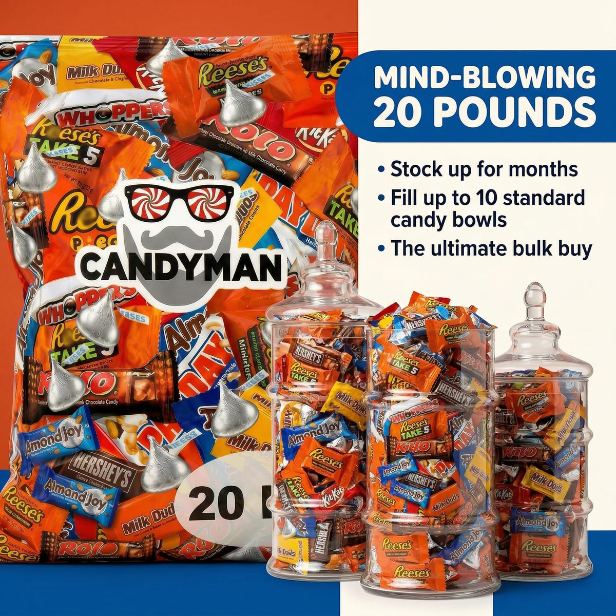 Candyman on-the-go snack pack chocolate for road trips and breaks.