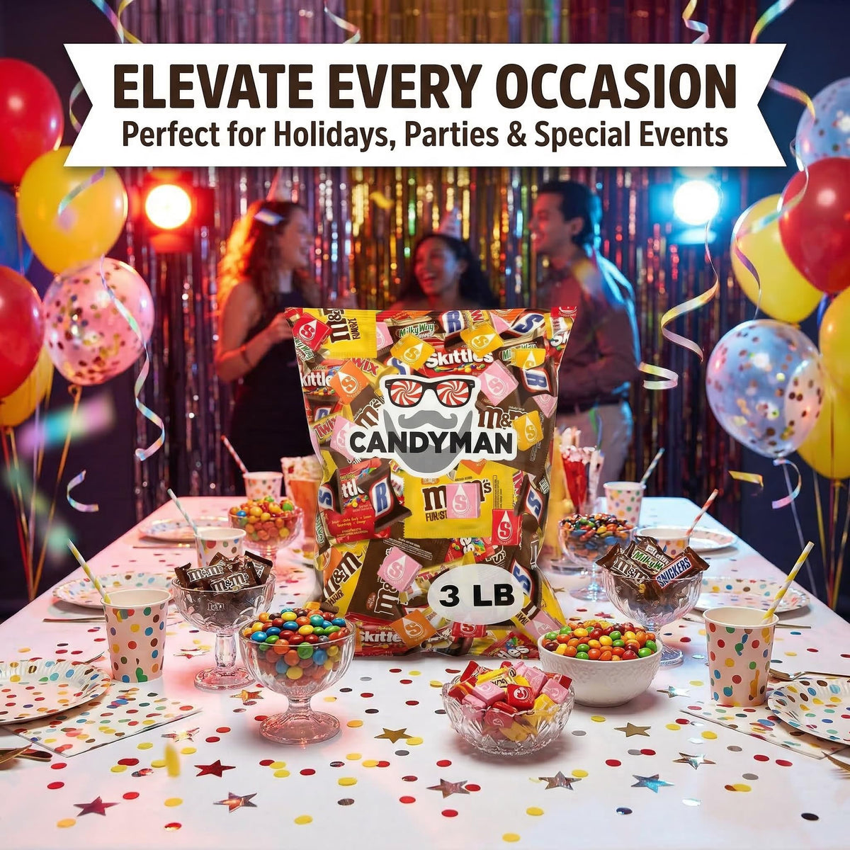 CANDYMAN party and events treats provide easy grab-and-go sweets for celebrations.