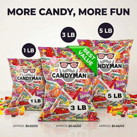 Candyman pinata-stuffer candies ready for celebrations and surprises