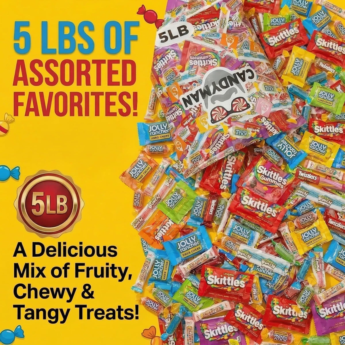 Candyman pinata stuffer candy bulk, perfect for festive pinatas and kid-friendly celebrations.