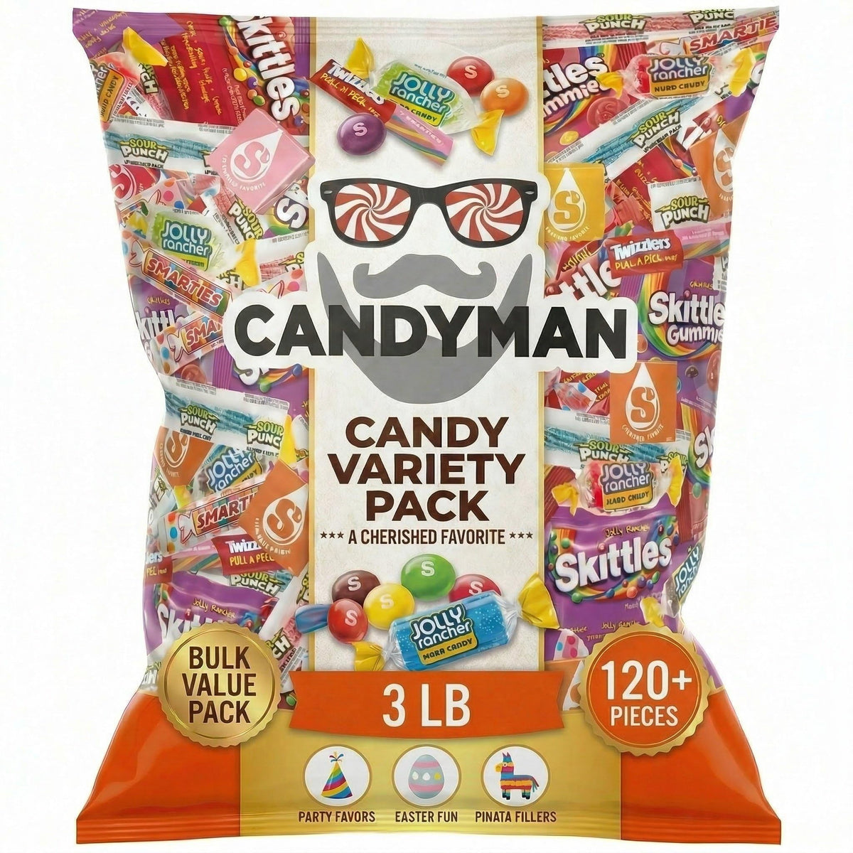 Candyman variety pack 3lb bulk bag for party favors and bulk gifting