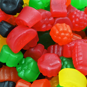 Close-up of Candy Retailer Giant Jujy's chewy texture and juicy fruit flavors.