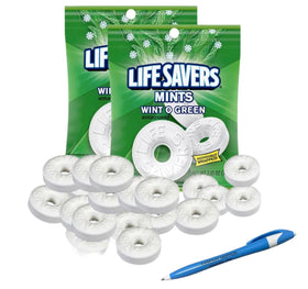 CandyRific LifeSavers Winto-O-Mint hard candy package showing the wintergreen flavor for quick breath-freshening.