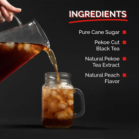 Cane Brew Peach Sweet Tea travel mug for on-the-go flavor.