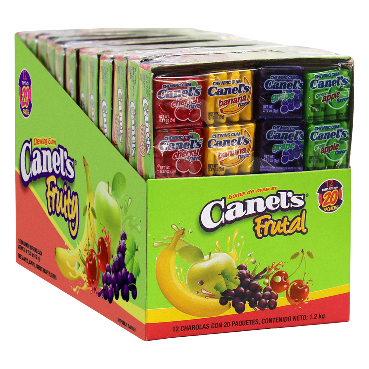 Canel's Green Apple gum in a portable 4-piece pack for on-the-go freshness