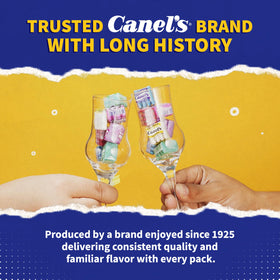 Canels violet gum presents floral hints and balanced sweetness