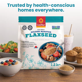CanMar farm-to-table flaxseed in a field highlights clean sourcing