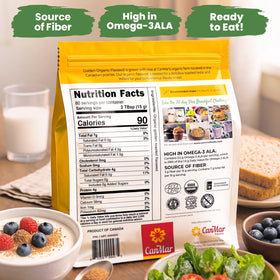 CanMar Ground Flaxseed powder texture ideal for baking and smoothies.