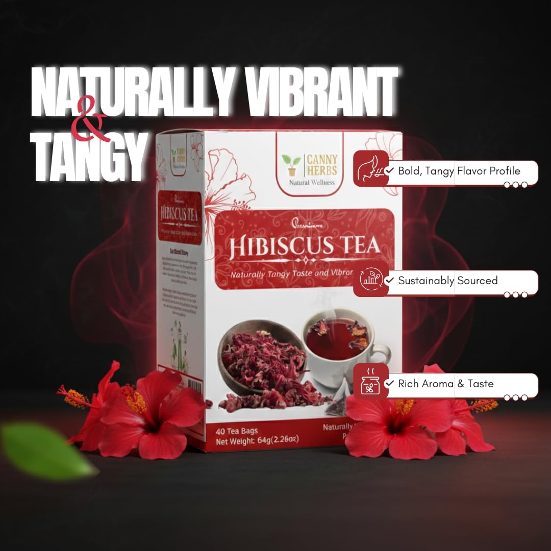 Canny Herbs hibiscus tea bags lineup emphasizes value and consistent flavor.
