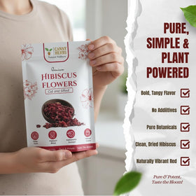 Canny Herbs Hibiscus Tea sorrel leaves bundle highlights edible, versatile ingredients.