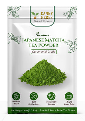 Canny Herbs Matcha brewed cup from ceremonial-grade powder