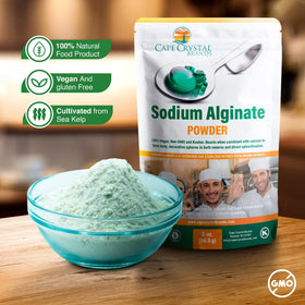 Cape Crystal Sodium Alginate powder sauce emulsify demonstrates glossy, stable emulsions for gravies and dressings.
