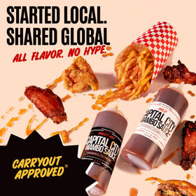 Capital City Mambo Sauce kitchen-scene — ready-to-use flavor boost for cooking.