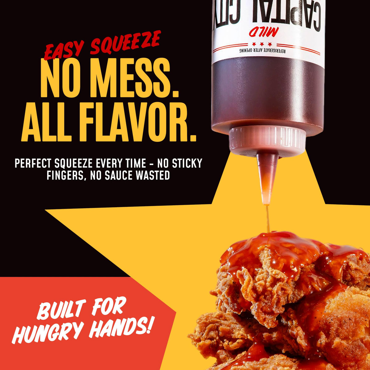 Capital City Mambo Sauce sweet-hot-glaze — adds spicy kick to favorites.