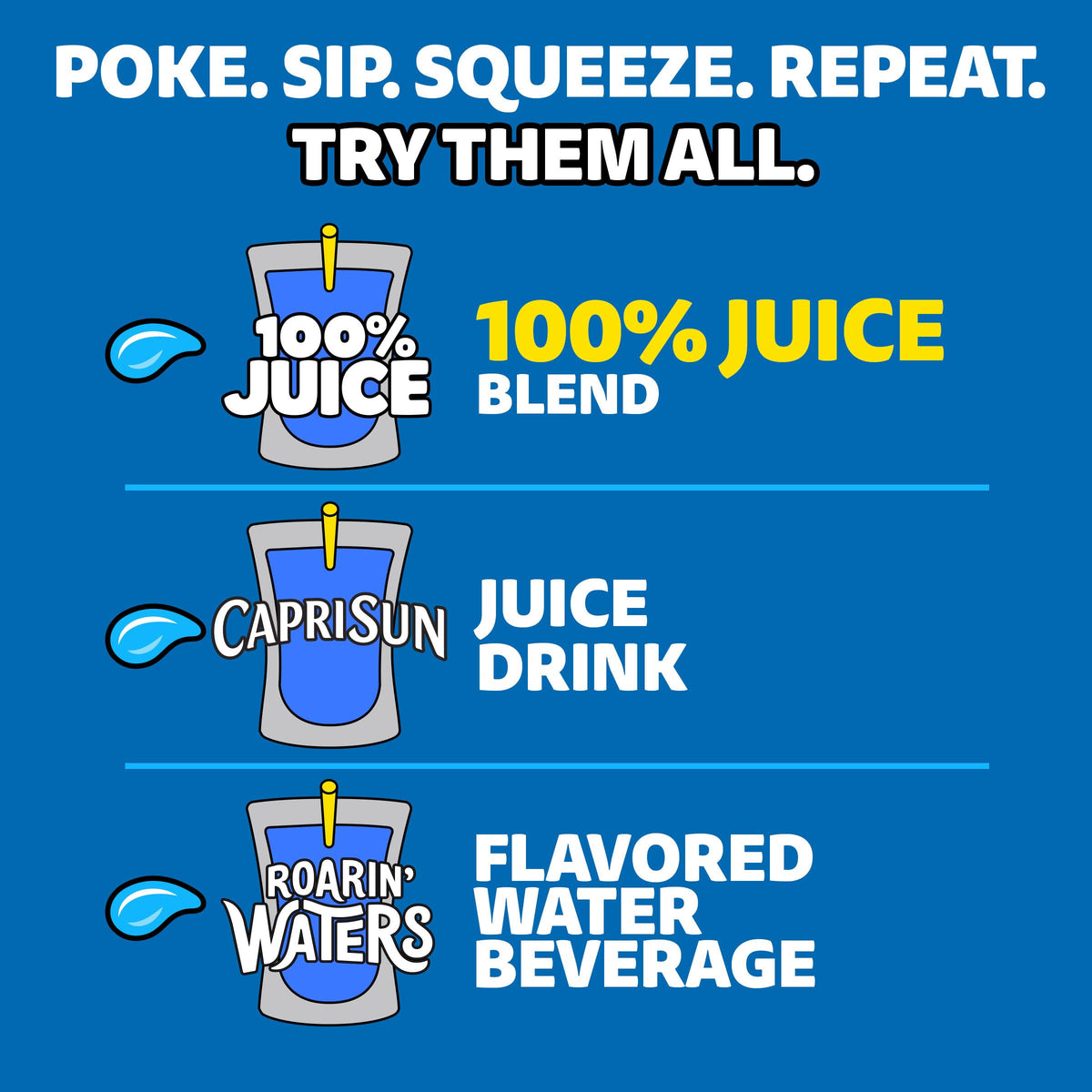 Capri Sun on the go drink in a bag during adventures
