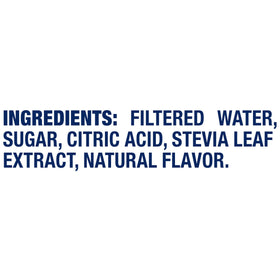 Capri Sun Roarin' Waters pouch close-up highlighting natural flavors and 1g sugar