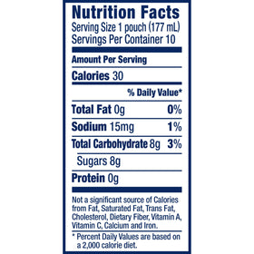 Capri Sun Roarin' Waters 6 oz pouch prepared for on-the-go hydration
