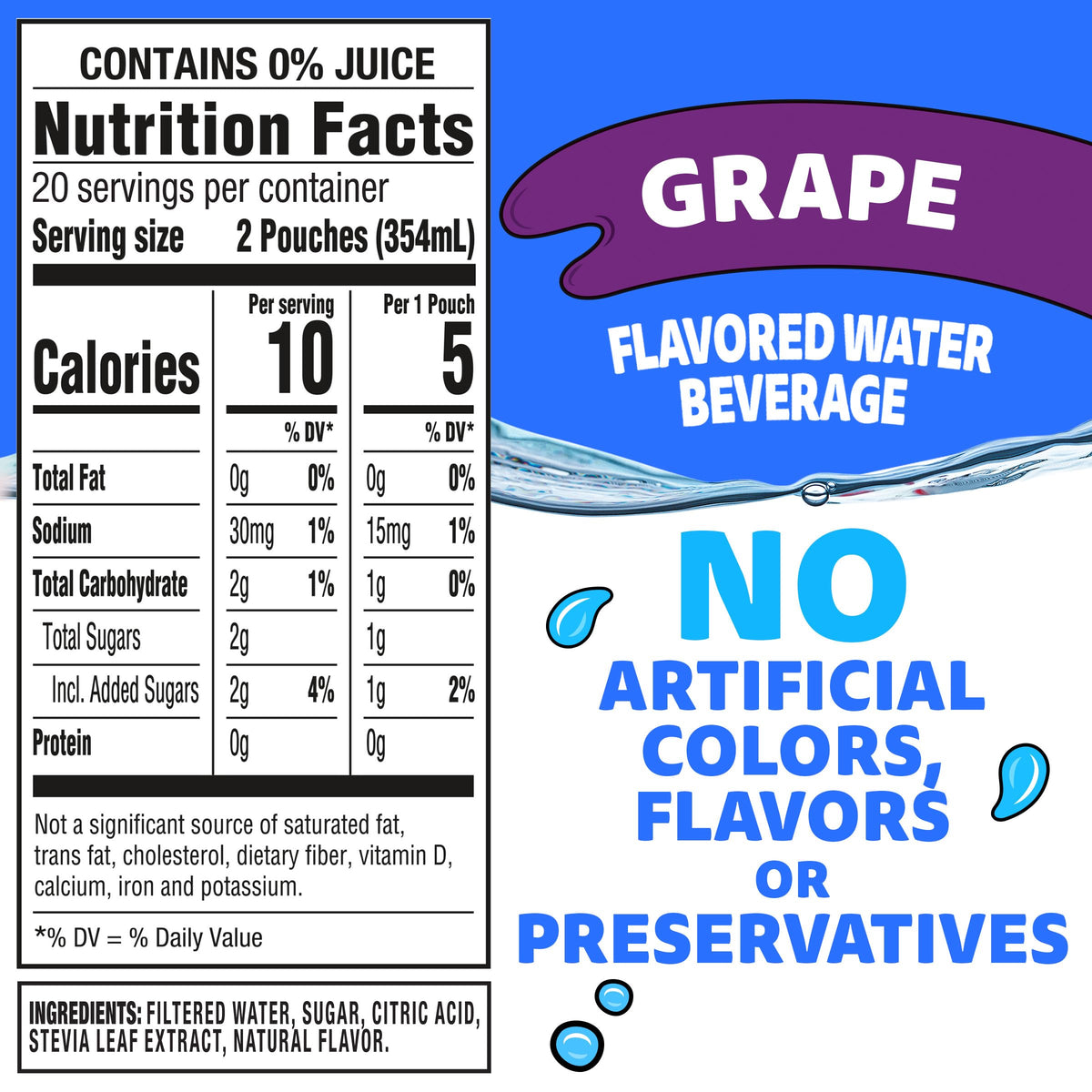 Capri Sun Roarin' Waters grape box display highlighting bulk hydration.