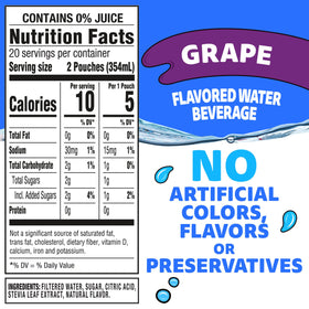 Capri Sun Roarin' Waters grape box display highlighting bulk hydration.