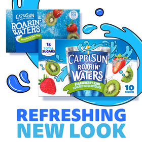 Capri Sun Roarin' Waters label highlighting no artificial colors